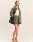 Ariana Patch Pocket Short - Khaki