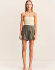 Ariana Patch Pocket Short - Khaki