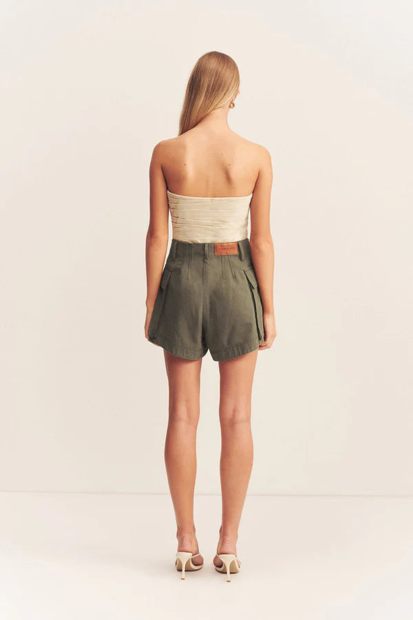 Ariana Patch Pocket Short - Khaki