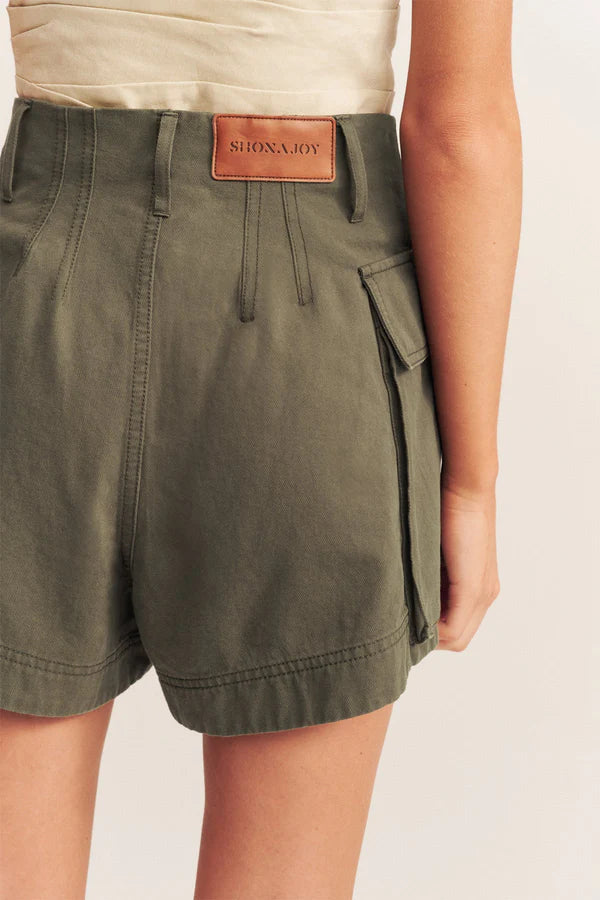 Ariana Patch Pocket Short - Khaki