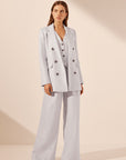 Brisa Peak Lapel Blazer - Ice Blue