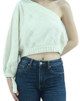 House of Sunny One Shoulder Knit Top