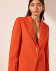 Irena Oversized Tailored Blazer - Hibiscus