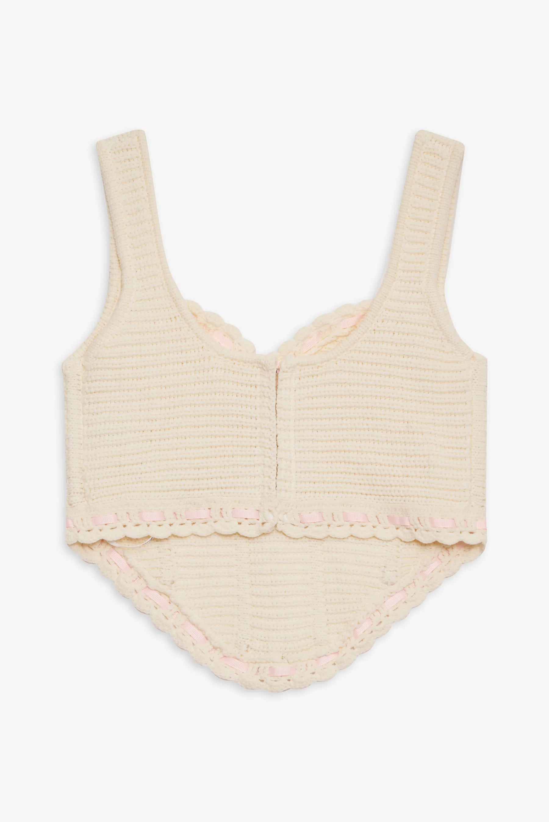 Olina Crochet Top in Cream