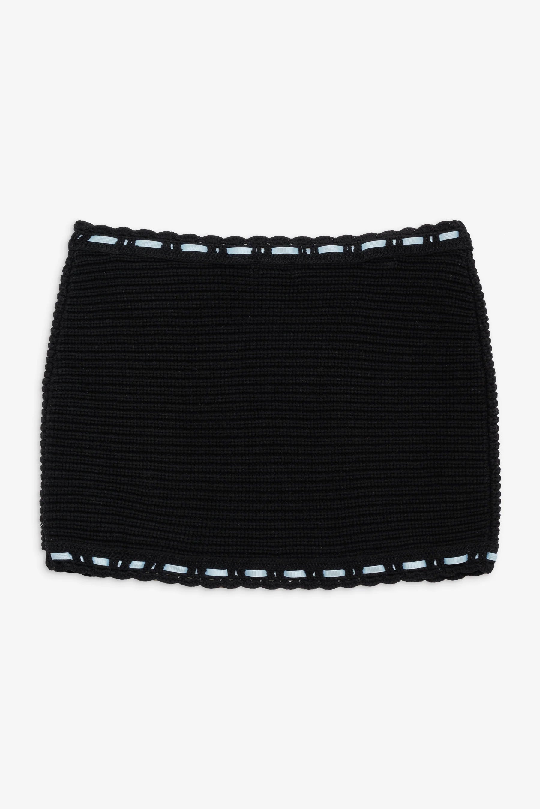 Kelsey Crochet Mini Skirt in Black