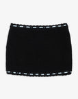 Kelsey Crochet Mini Skirt in Black