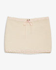 Kelsey Crochet Mini Skirt in Cream