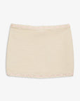 Kelsey Crochet Mini Skirt in Cream