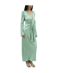 Shona Joy Felicity Tie-front Midi Dress in Thyme