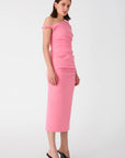 Alaska Midi Dress in Tulip Pink