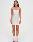 Lindy Lace Mini Dress in White