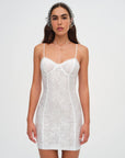 Lindy Lace Mini Dress in White