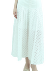 JOSLIN Gabrielle Cotton Lace Midi Skirt