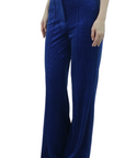 Alice McCall Velvet-Sparkle Flared Trousers