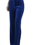 Alice McCall Velvet-Sparkle Flared Trousers