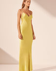 Sofia Spliced Maxi Dress - Lime