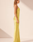 Sofia Spliced Maxi Dress - Lime