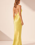 Sofia Spliced Maxi Dress - Lime