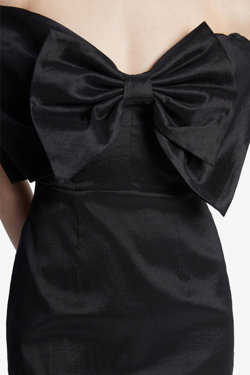 Mini Bow Dress in Black