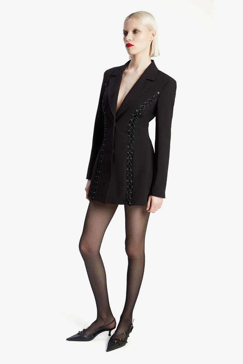 Verity Lace Up Blazer Dress