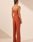 Irena Mid Rise Pant - Brick Orange