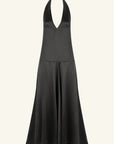 Savanna Halter Open Back Maxi Dress - Black