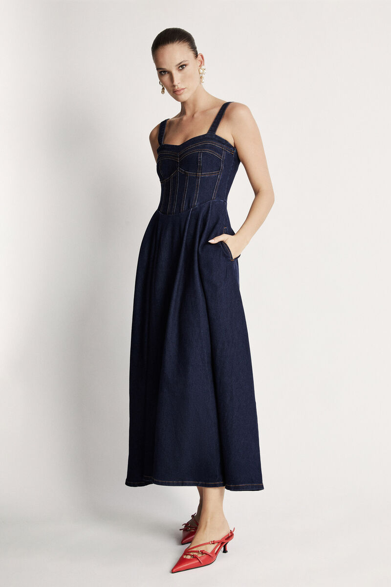 Lilah Denim Midi Dress