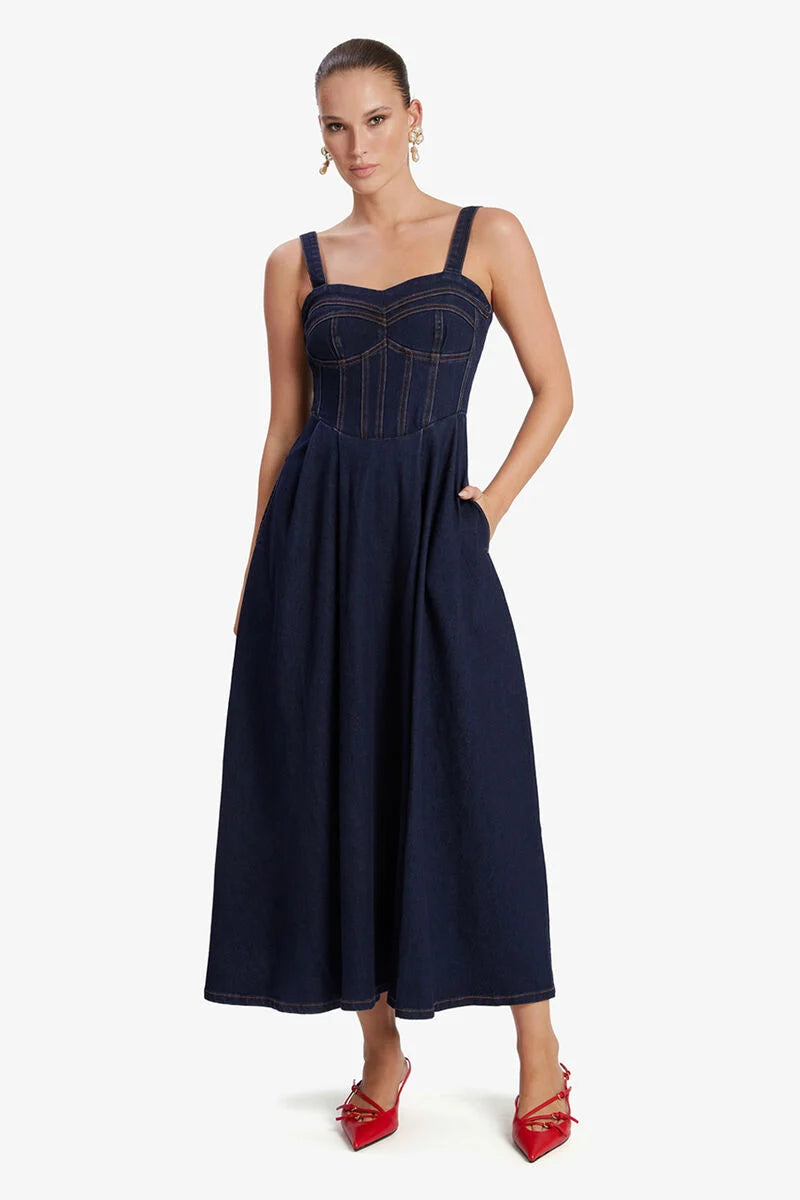 Lilah Denim Midi Dress