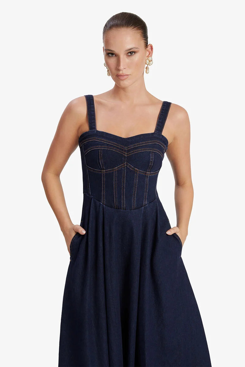 Lilah Denim Midi Dress