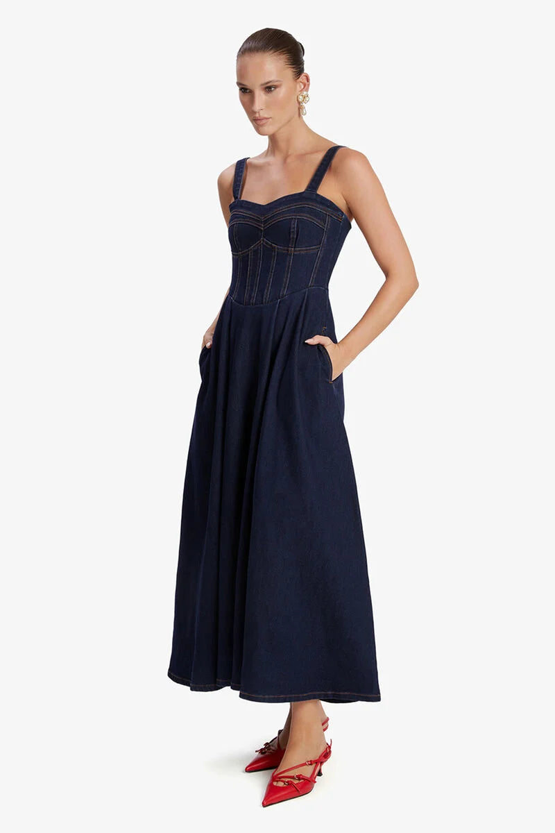 Lilah Denim Midi Dress