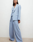 Asher Wide Leg Pant - Chambray Blue