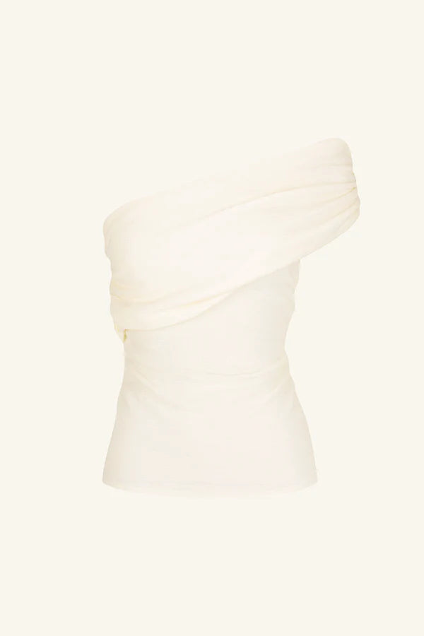 Beau One Shoulder Top - Ivory