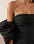 Maiori Contour Ruched Maxi Dress - Black