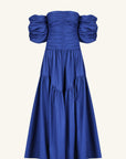 Maiori Contour Ruched Maxi Dress - Azure