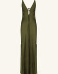 Shae Plunged Slip Tie Maxi Dress