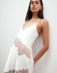 Stratus Lace Panelled Maxi Dress - Ivory