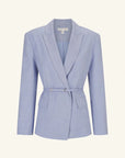 Asher Belted Blazer - Chambray Blue