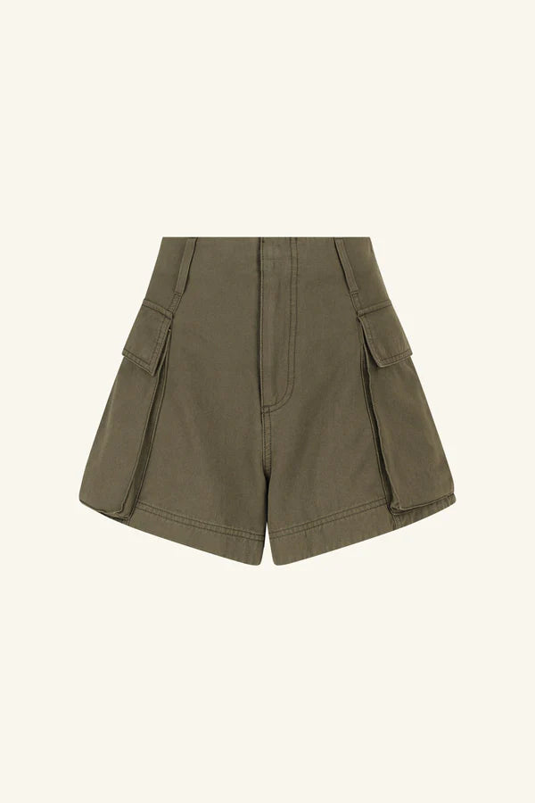 Ariana Patch Pocket Short - Khaki