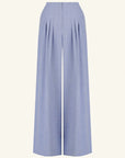 Asher Wide Leg Pant - Chambray Blue