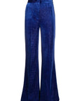 Alice McCall Velvet-Sparkle Flared Trousers